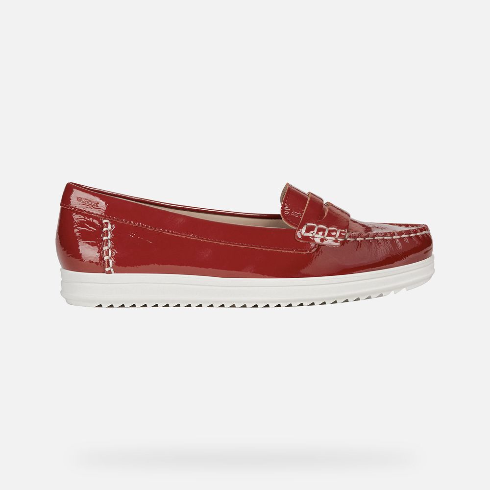 Geox Bayan Loafers Kırmızı - Genova - MKD-587924